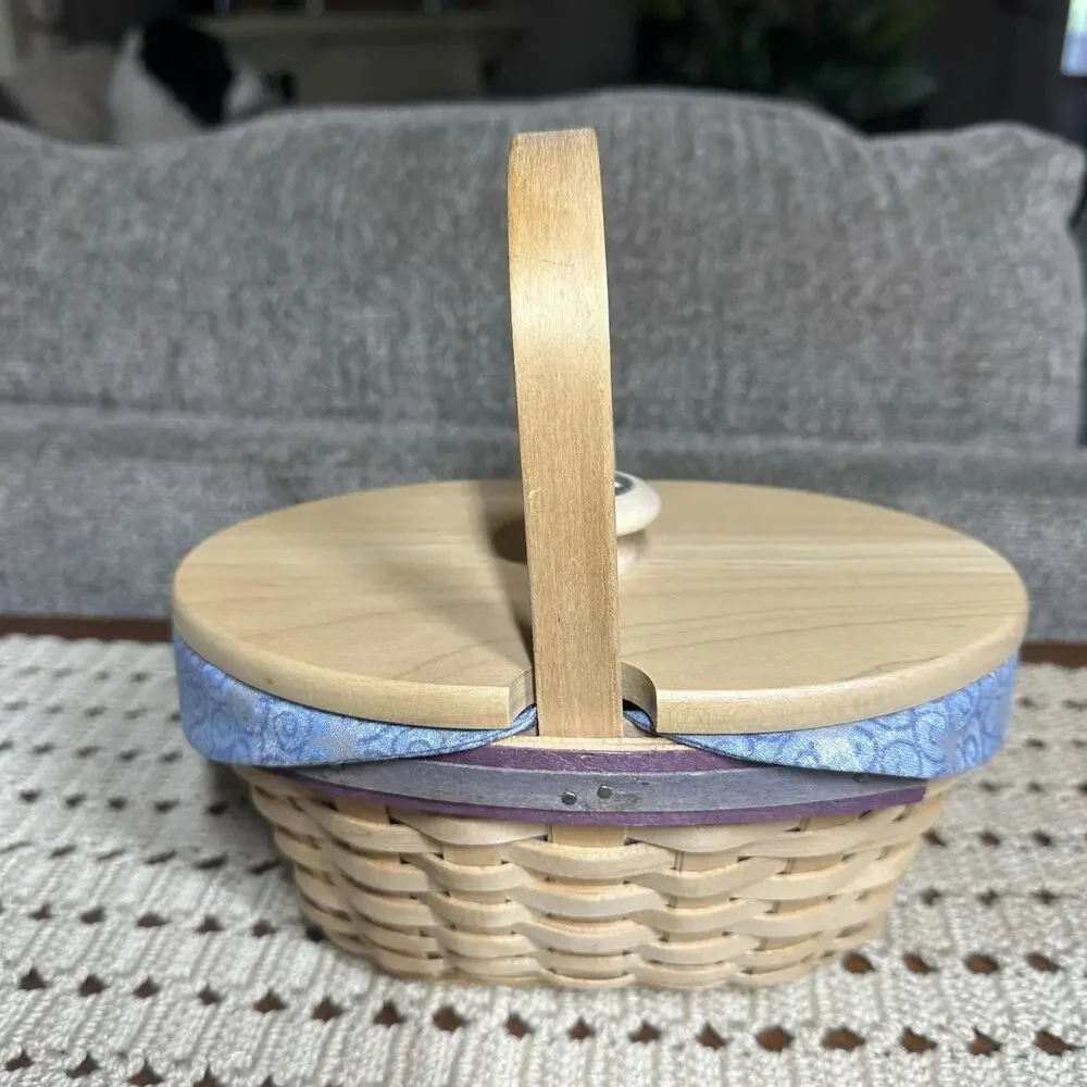 Vtg Longaberger Century Celebration Hostess Appreciation Basket w/Liners & Lid